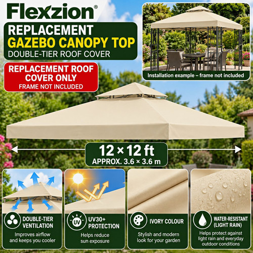 Flexzion 12x12ft gazebo - flexzion,